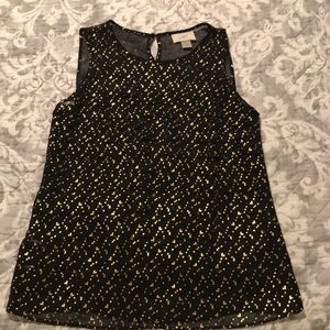 Sheer Black & Gold Tank Top